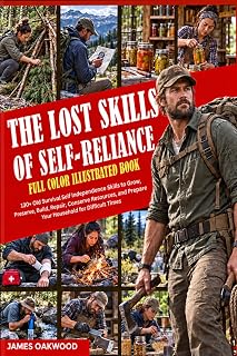 The Lost Skills of Self-Reliance Full Color Illustrated Book: 130+ Old Survival Self Independence Skills to Grow, Preserve, Build, Repair, Conserve Resources, and Prepare Your Household for Difficult Times