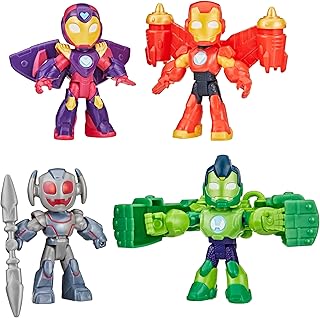 Marvel Iron Man and His Awesome Friends IRON ARMOR FIGURE PACK, Red, Gold