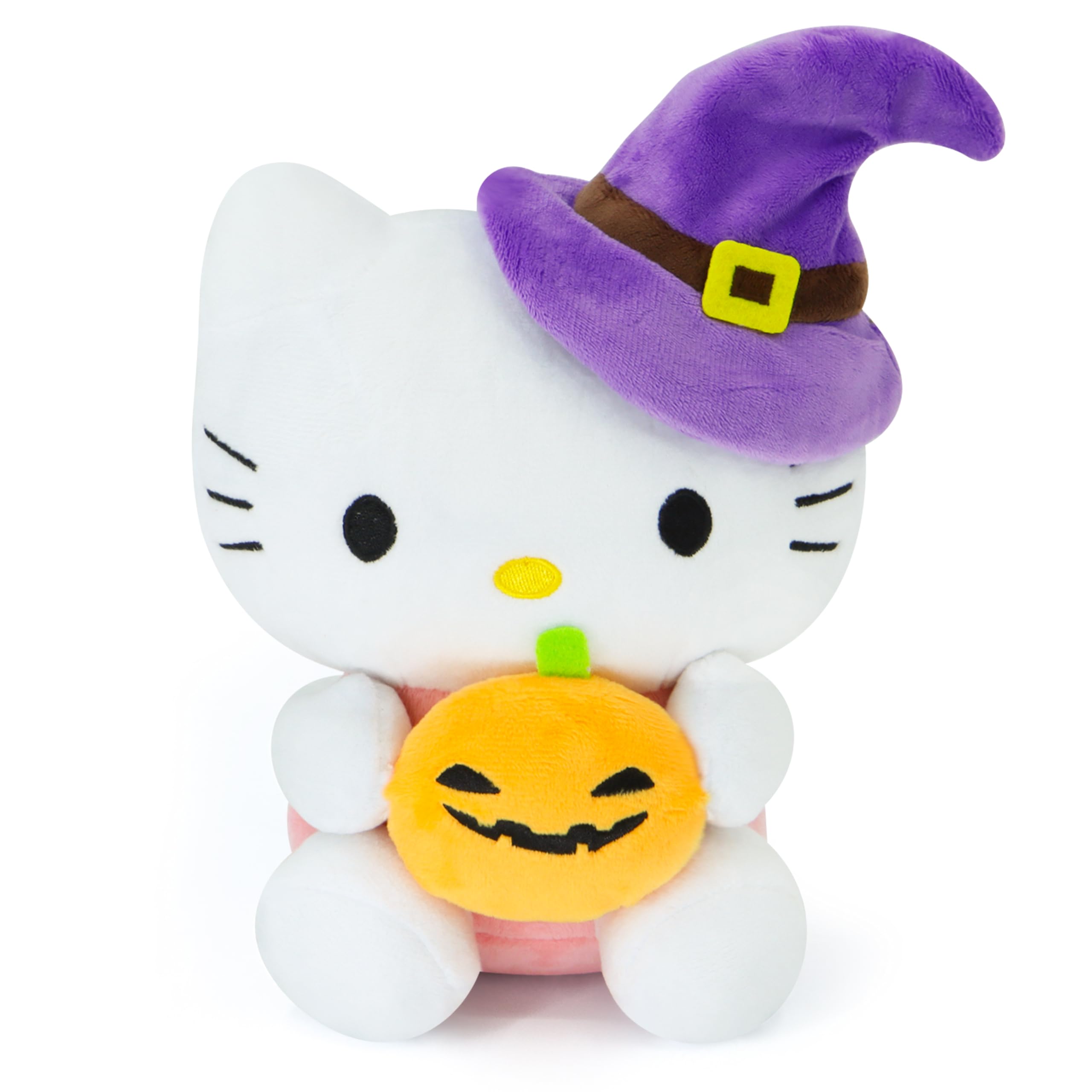 7-Inch Halloween Pumpkin Cat Plush, Soft and Cute Kitty Stuffed Animal, Adorable