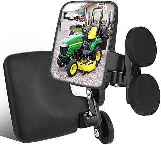 Rearview Mirrors Compatible With Mahindra, Kubota, John Deere, And Lawn Mover Side Mirrors With Strong Magnets, Tractor Accessories Come Pre-Assembled.