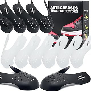 TUPEED 6 Pairs Crease Protectors for Shoe Sneakers, Air Jordan,Air Force, Dunks and More，Shoe Shape Holder