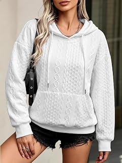 Womens Oversized Hooded Sweatshirt Casual Long Sleeve Drawstring Hoodie