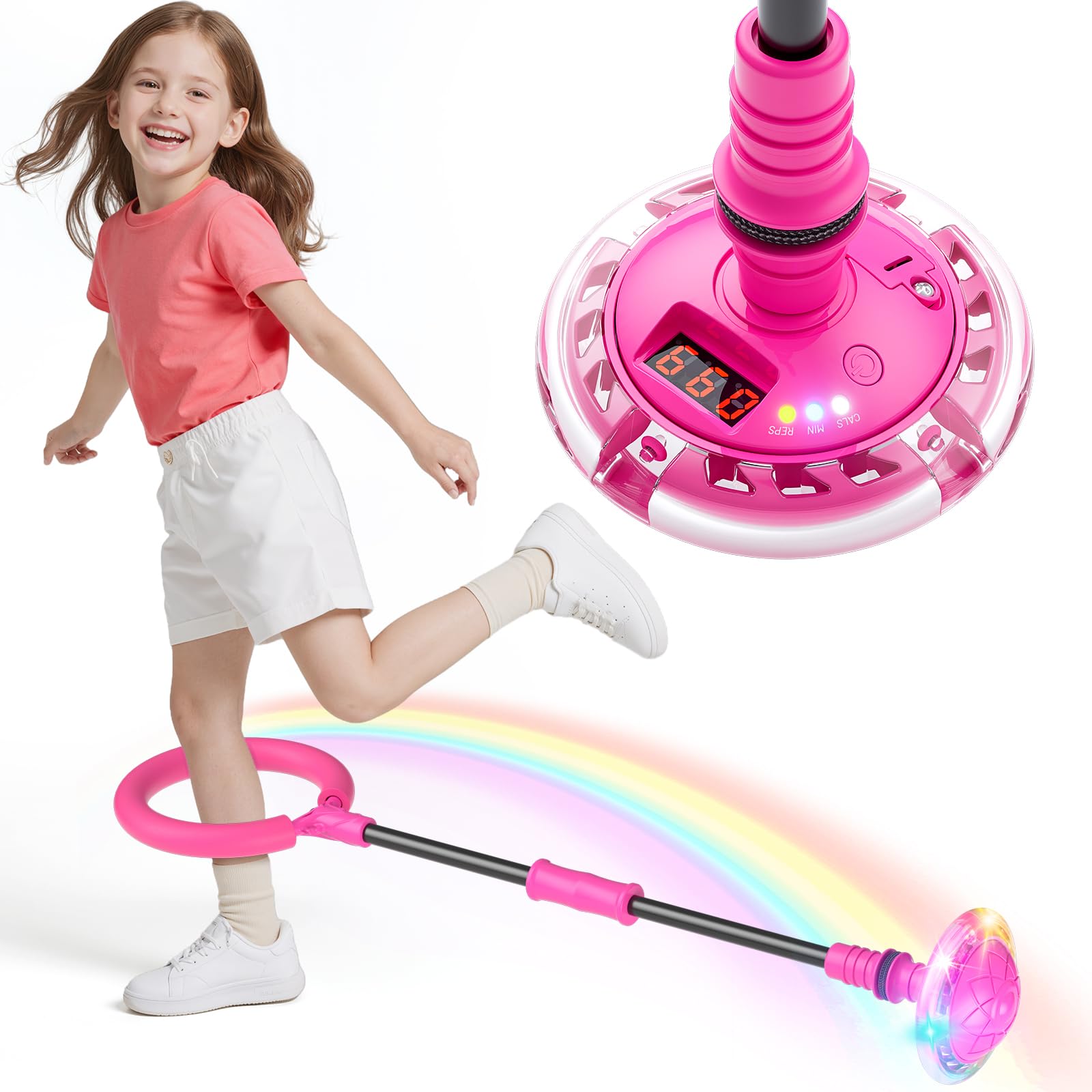 HopeRock Skip Ball Toy for Girls Ages 6-10, Birthday Gifts for Girls | With 3 Fu