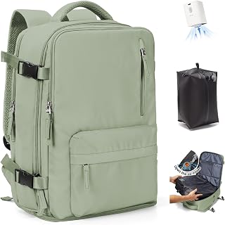 SZLX Ryanair Ryanair 40 x 30 x 20 x 20 cm Vacuum Backpack with Pump 40 x 20 x 25 cm Vacuum Travel Backpack 40 x 30 x 20 cm Easyjet Women's Casual Laptop Backpack 14 Inches Waterproof, 2-grey green