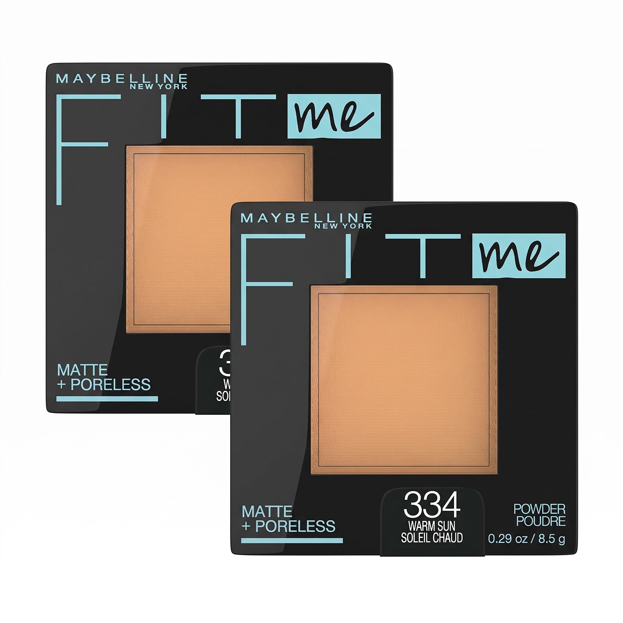 Maybelline New York Fit Me Matte + Poreless Powder Makeup, Warm Sun, 0.28 Ounce,
