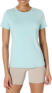 Amazon Essentials Womens Active Soft Cotton Regular Fit Crewneck Short Sleeve Lightweight Yoga Workout T-Shirt