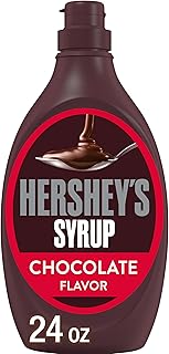 HERSHEY'S Chocolate Flavored Syrup Bottle, 24 oz | Kosher Chocolate Flavored Syrup in Squeezable Bottle, Great for Milk, Ice Cream, Brownies, Cakes and Homemade Desserts, 24 oz