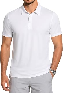 ZENGVEE Mens Polo Shirts Snap Button Quick Dry Golf Short Sleeve Tops S-3XL | Classic, Lightweight, Moisture-Wicking, Breathable, for Sports, Casual, Work, Tennis