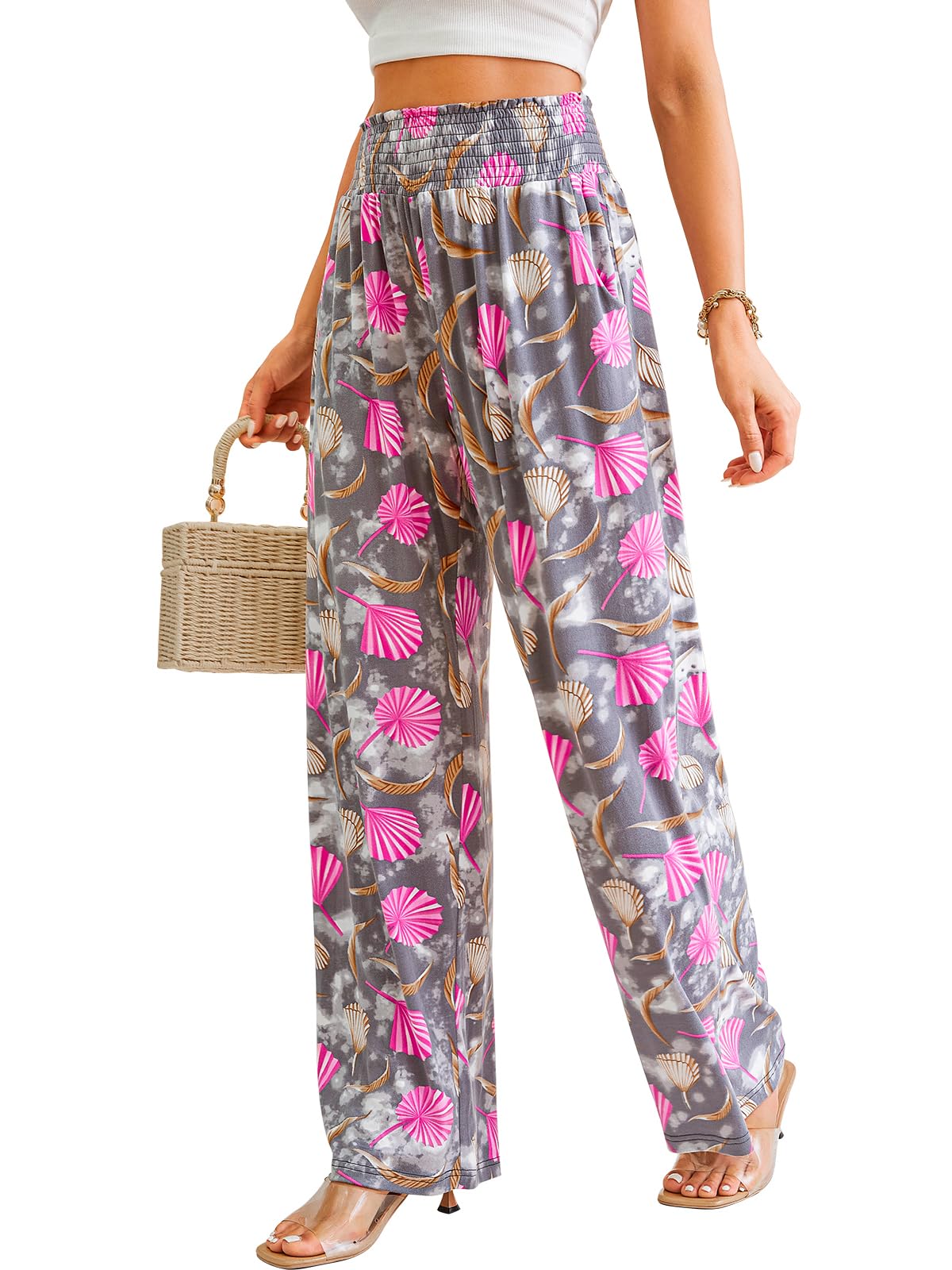 QIANXIZHAN Women's Boho Palazzo Pants Slacks