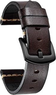 BINLUN Strap Watch Leather Strap Watch 18 mm 20 mm 22 mm 24 mm 26 mm Strap Smartwatch Strap Smartwatch Quick Release Strap Vintage Gradient Leather Bracelet Watch Cowhide Leather for Men Women