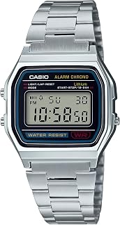 Casio A158WA Series | Unisex Digital Watch | Vintage | WR | 100 SEC Stop Watch | Daily Alarm | Regular Time Keeping: Hour, Minute, Second, PM, Date, Day | Led Light | 7 Yr Battery