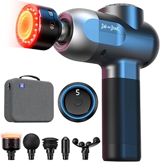 BOB AND BRAD C2 Ultra Massage Gun with Heat, Red LED & Infrared, Deep Tissue Percussion Massager for Ultimate Comfort, Electric Muscle Relaxation for Athletes