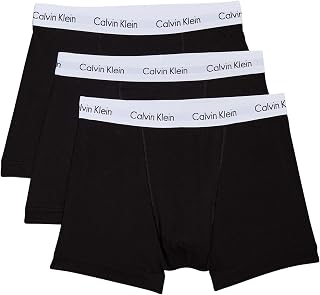 Calvin Klein Men's Boxer Shorts Trunks with Logo Waistband, Pack of 3