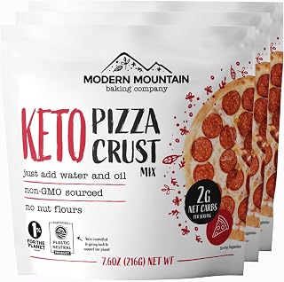 Keto Pizza Crust - Low Carb and Keto Friendly - Only 2g Net Carbs - Incredible Taste and Texture - Zero Sugar - Just Add Water and Oil - Keto Has Never Been So Easy - Keto Food - No Almond Flour -