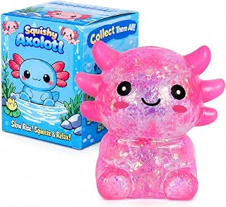 GSOOUOLD Axolotl Squishy Stress Ball, Soft TPR Fidget Toy for Kids Adults | Non-toxic soft TPR, slow rebound, satisfying squeeze, sensory stress relief toy for kids & adults