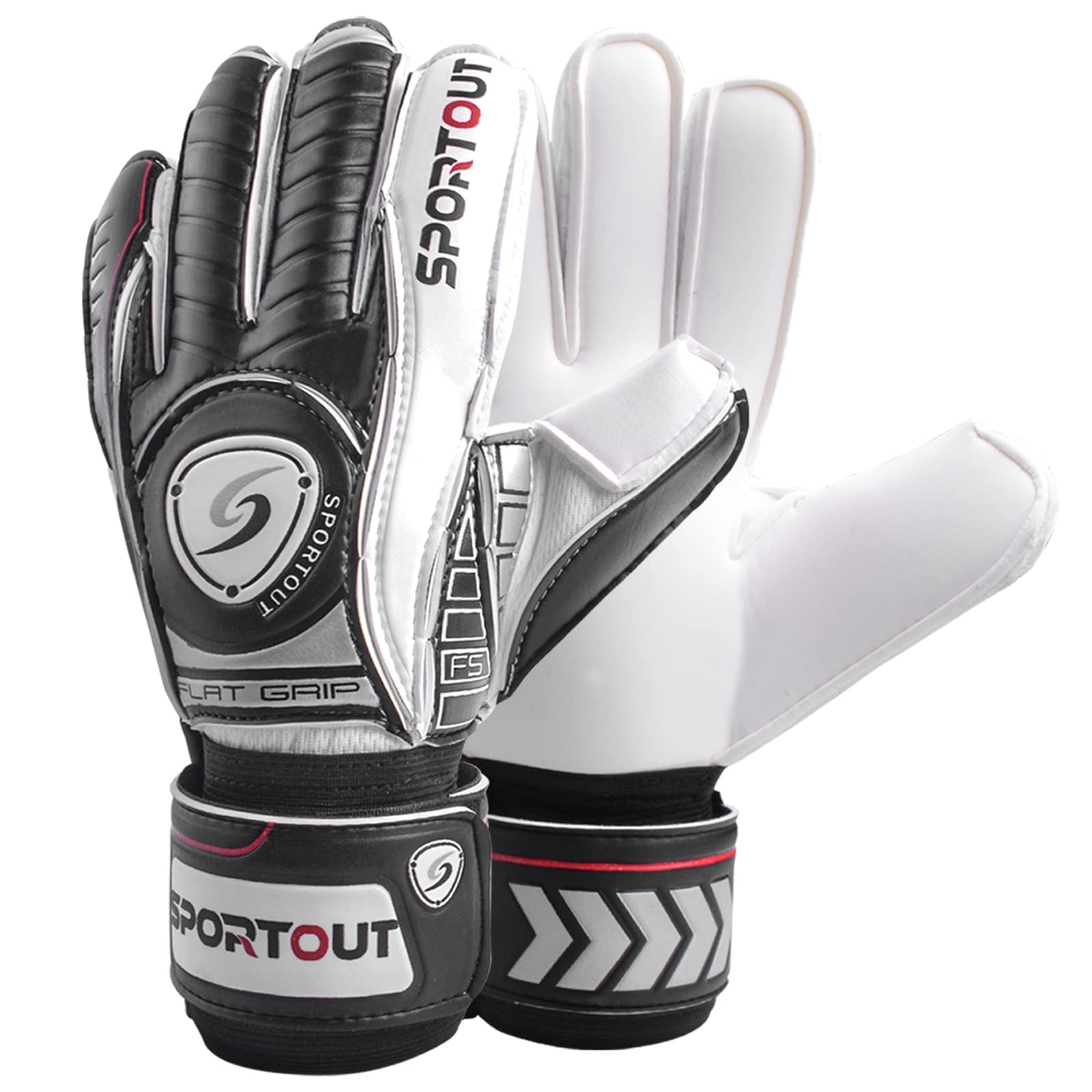 SPORTOUT Goalkeeper Gloves with Fingersave, Breathable Soccer Goalie Gloves, 4mm