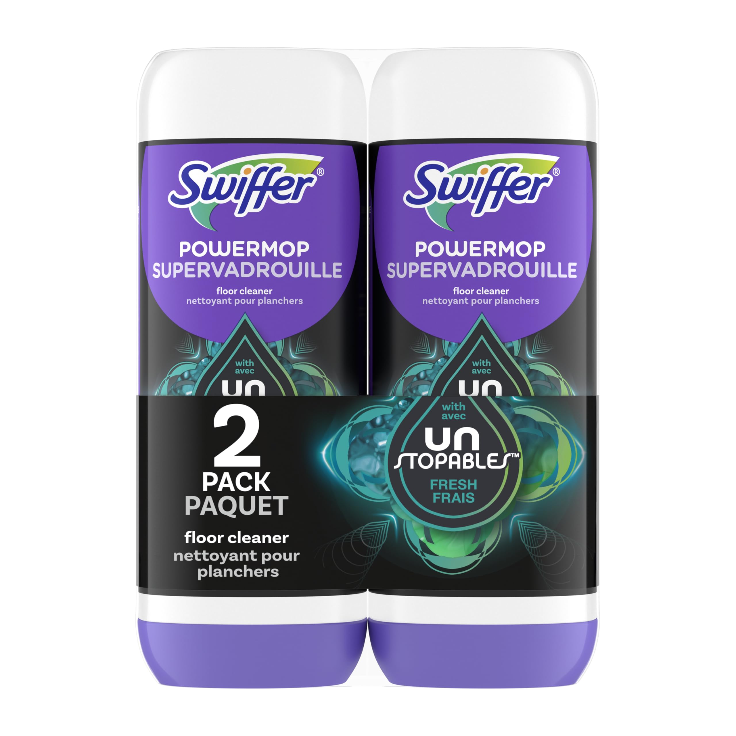 Swiffer PowerMop Floor Cleaning Solution with Unstopables Fresh Scent, 1.5 L Tot