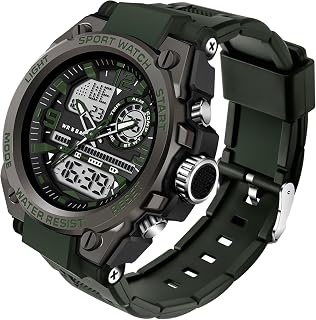 findtime Mens Military Watch Tactical Waterproof Watches Sport Outdoor Digital Analogue Wristwatch Army Big Face Alarm Stopwatch LED Watch for Men