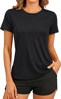 TACVASEN Women's Short Sleeve Workout Shirts Sun Protection T-Shirt UPF 50+ Quick Dry Athletic Sport Yoga Gym Tops