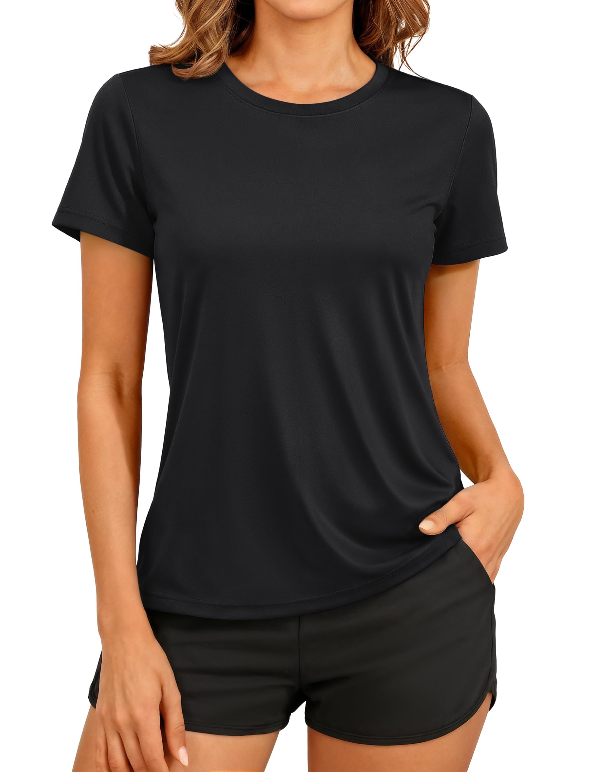 TACVASEN Women's Short Sleeve Workout Shirts Sun Protection T-Shirt UPF 50+ Quic