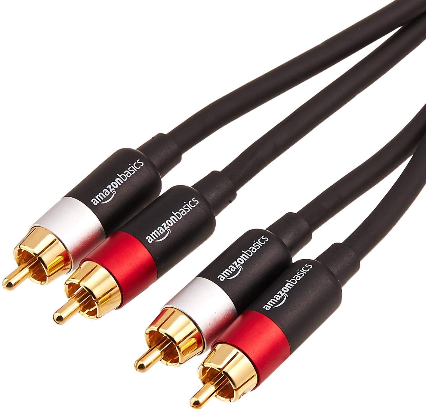 Amazon Basics 2 RCA Stereo Audio Cable for Hi-Fi System, Amplifier, Active Speak