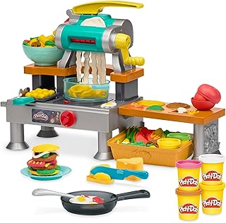 Play-Doh Super Sizzlin' Kitchen Playset, Realistic Cooking Toy Sounds, 25+ Play Foods to Create, Kids Arts & Crafts 3+