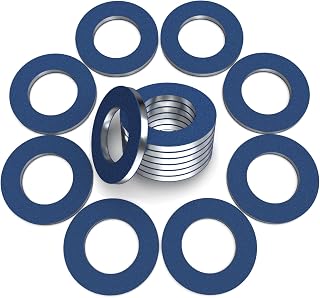 24PCS Dcoecue 90430-12031 Oil Drain Plug Gaskets for Toyota/Lexus/Scion | Anti-Stick Blue Double-Layer Aluminum M12 Crush Washer, Reliable Oil Drain Plug Washer