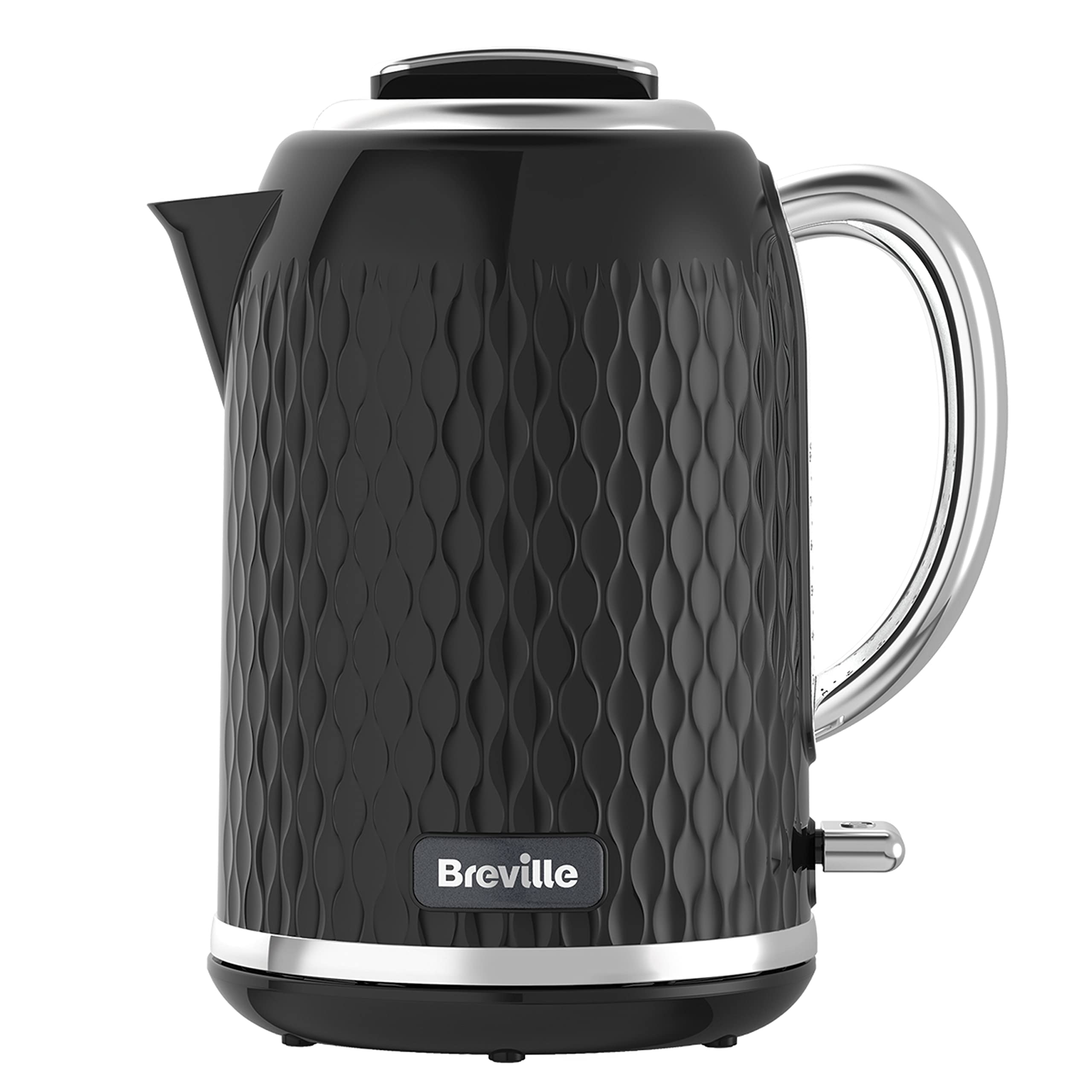 Breville Curve Electric Kettle | 1.7 Litre | 3KW Fast Boil | Black & Chrome [VKT