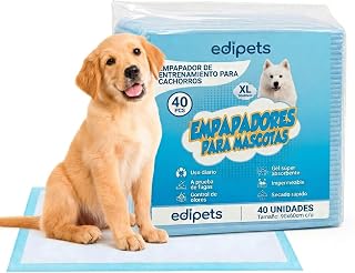 Edipets, Hygienic Mats for Dogs, 60 x 90 cm, Absorbent, Disposable Mats for Puppy Training (40 Units)