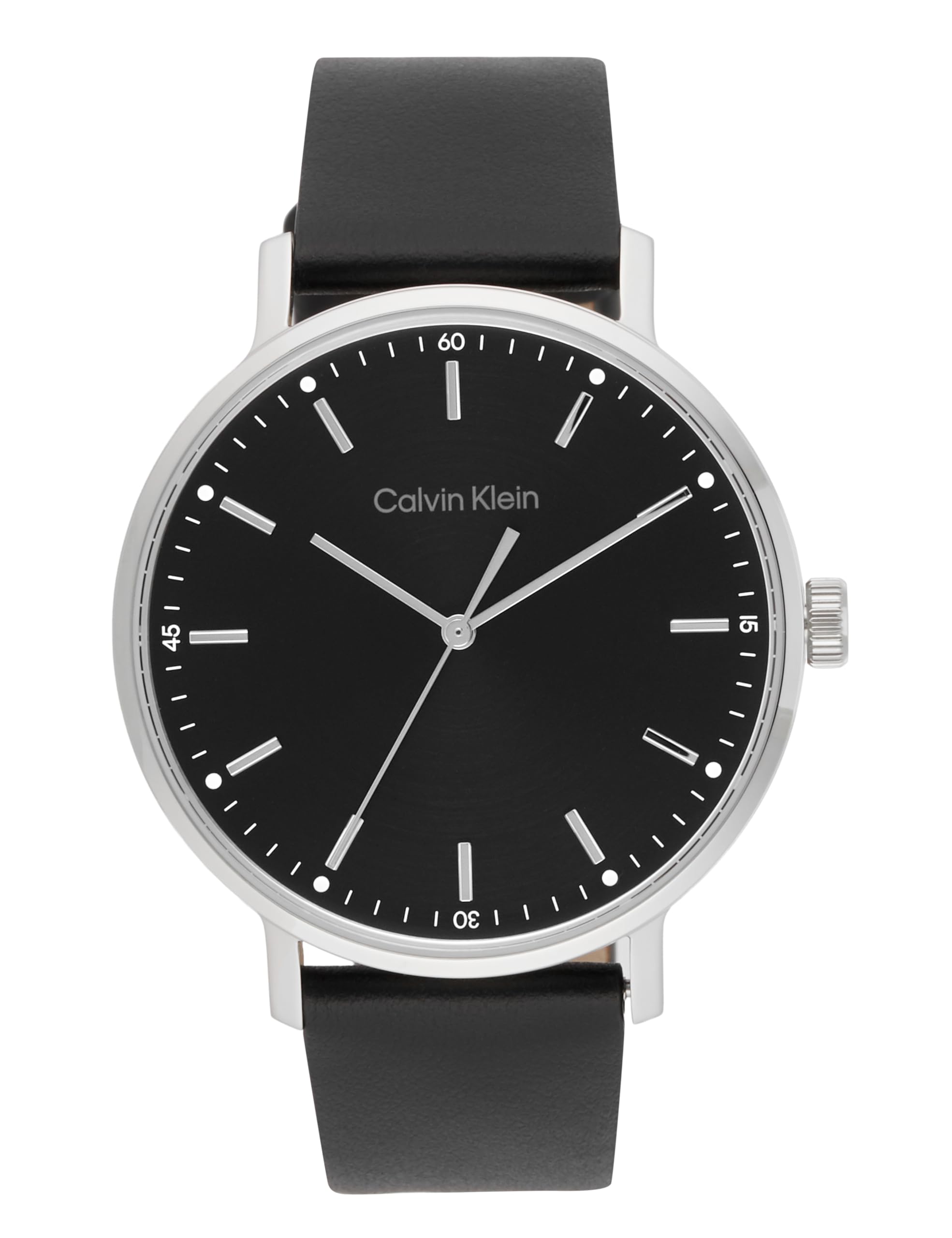 Calvin Klein Analogue Quartz Watch for Men Modern Mesh Collection with Leather o