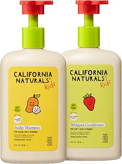 California Naturals Kids Shampoo &amp; Conditioner Set with Vitamin B5, Aloe Vera and Shea Butter, Sulfate Free, Paraben Free, All Hair Types, 20 oz