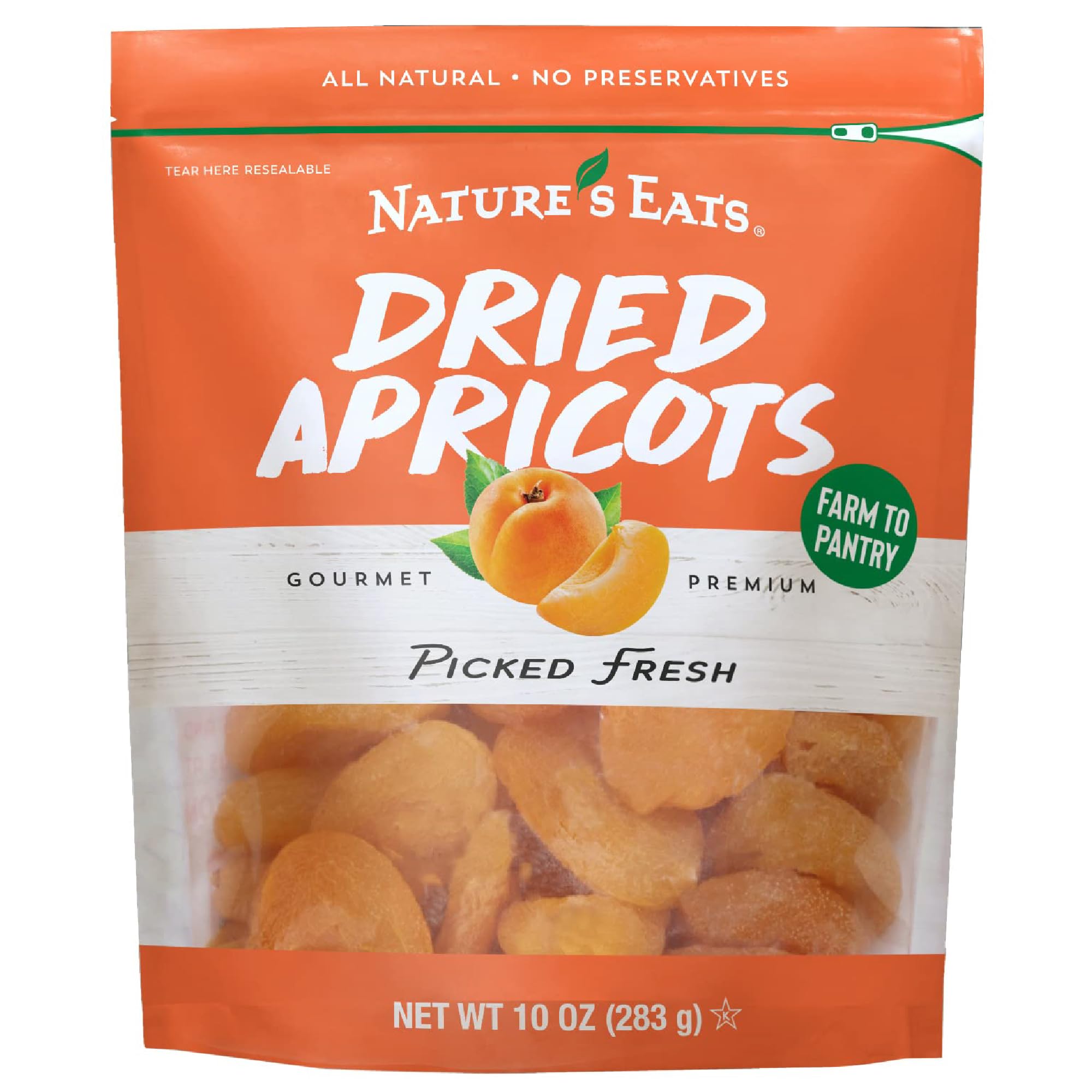 Nature's Eat Sun Dried Turkish Apricots - Dried Apricots, Healthy Fruit Snacks f