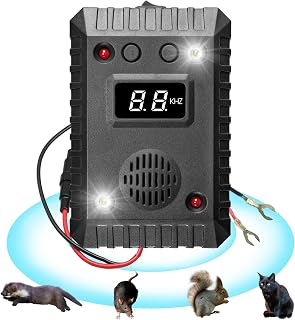Under Hood Ultrasonic Rodent Repeller for Car | with Strobe Light, Rat Rodent Pest Deterrent, Pest Mouse Repeller for Cars Engine Truck Garage