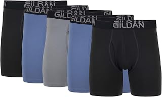 Gildan Pack of 5 Men's Stretch Cotton Boxer Shorts