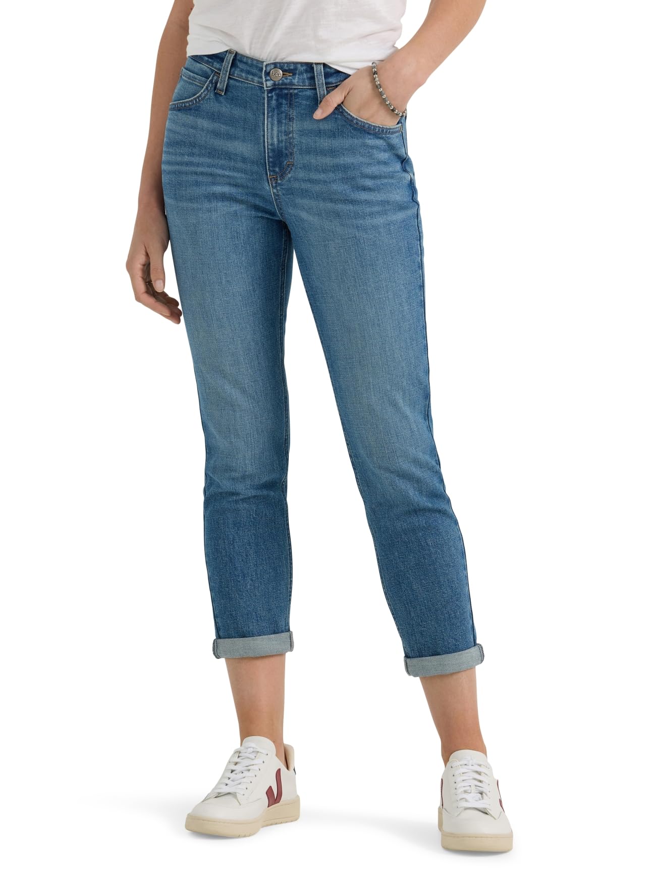 Lee Women's Legendary Mid Rise '90s Taper Jean