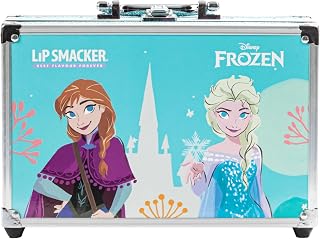 Lip Smacker Frozen Traincase for Kids, 40+ Pieces Makeup Giftset Including Colorful Make-up for Face, Lips and Nails, Hair and Makeup Accessories are Included for your Kids' Princess Look (1510689E)