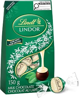 Lindt LINDOR Mint Dark Chocolate Truffles, 150-Gram Bag, Perfect for Christmas, Christmas Gift, Holiday candy