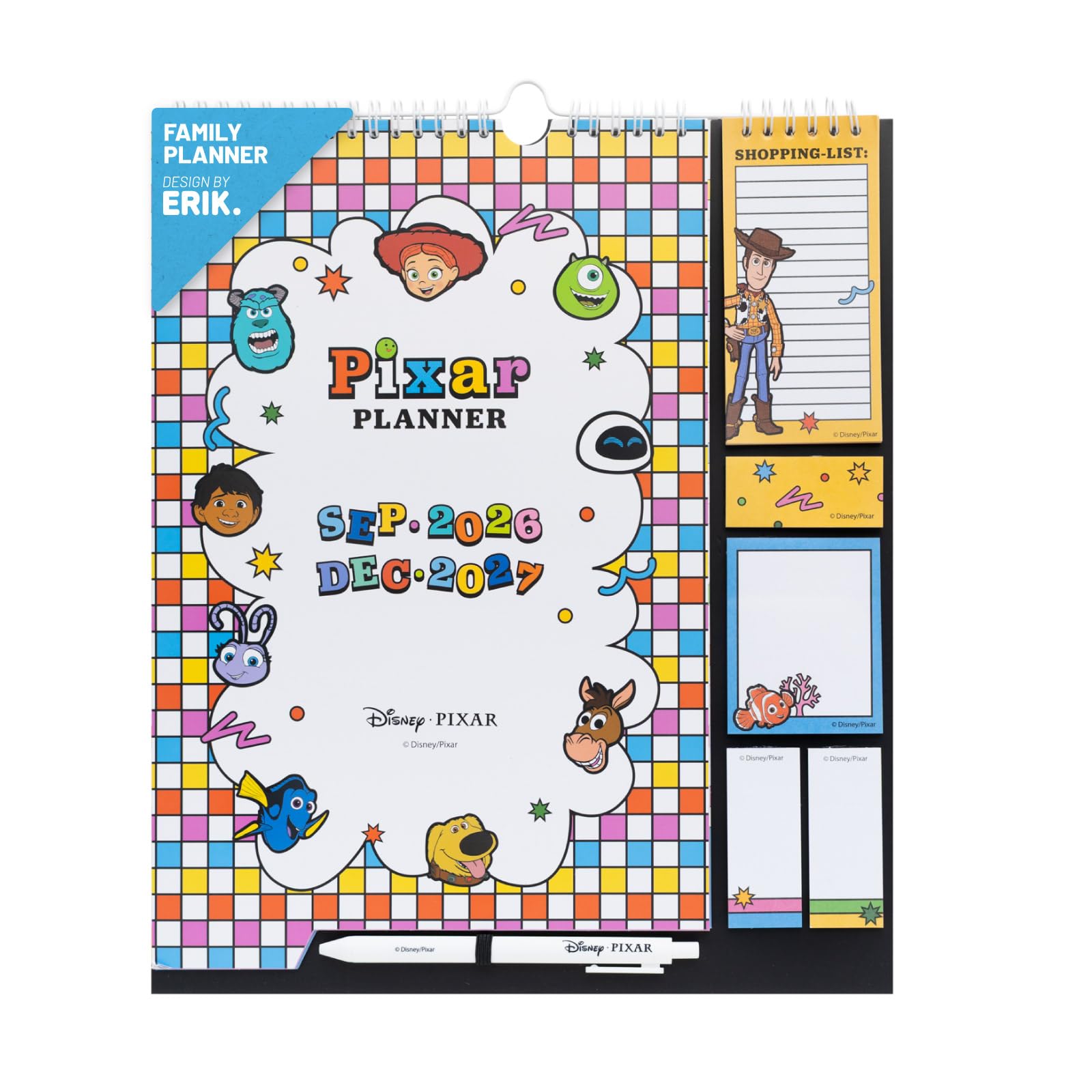 Grupo Erik Disney Pixar 2027 Wall Planner, Family Calendar 2027 | Wall Calendar 