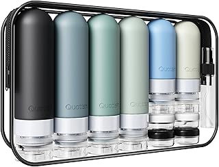20 Pack Travel Bottles for Toiletries, Original Patented, TSA Approved Travel Size Containers, Leak Proof Silicone Shampoo and Conditioner Bottles Women &amp; Men, Airplane Cruise Essentials, Black