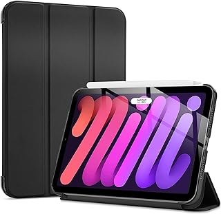 ProCase Smart Case for iPad mini 7 A17 Pro 2024/Mini 6 2021 8.3" -Black | Slim iPad Mini 7th/6th Gen Case Hard Back Cover for iPad Mini 7th Gen A2995/A2996/A2993/6th Gen A2567 A2568 A256