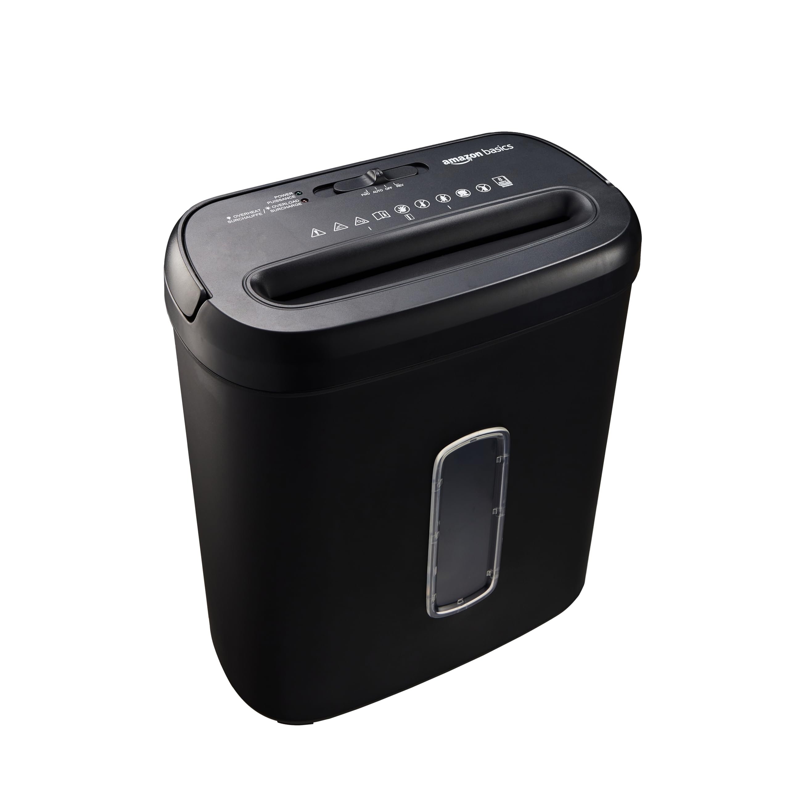 Amazon Basics 8-Sheet High Security Cross Cut Paper and Credit Card Shredder wit