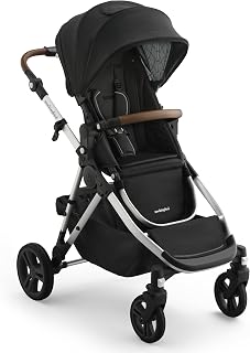 Mockingbird 3.0 Single-to-Double Convertible Stroller, Black Windowpane | Full size baby stroller for 1, 2, or 3 kids with 44 possible configurations, travel system-compatible