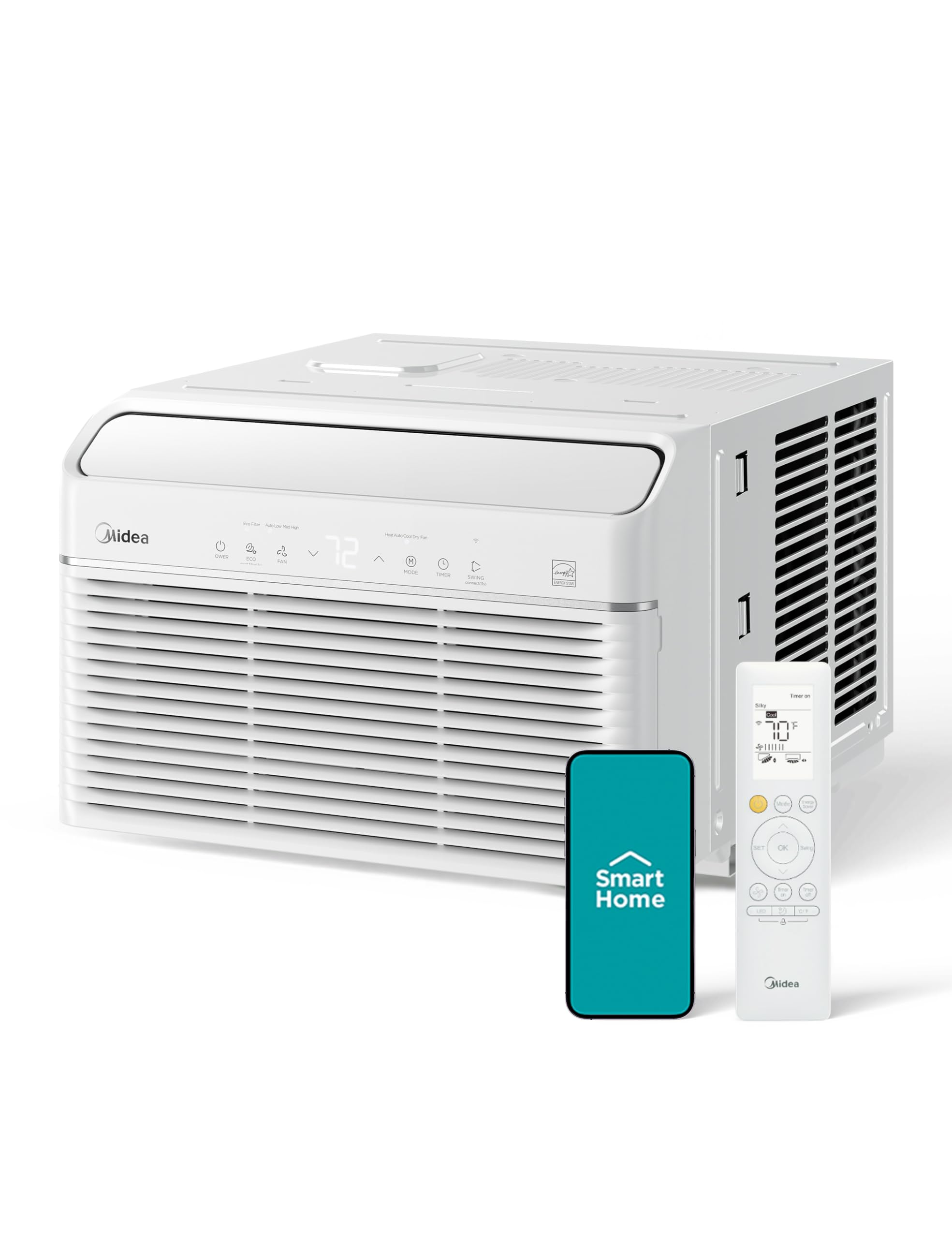 Midea 8,000 BTU Smart Inverter Air Conditioner Window Unit with Heat and Dehumid