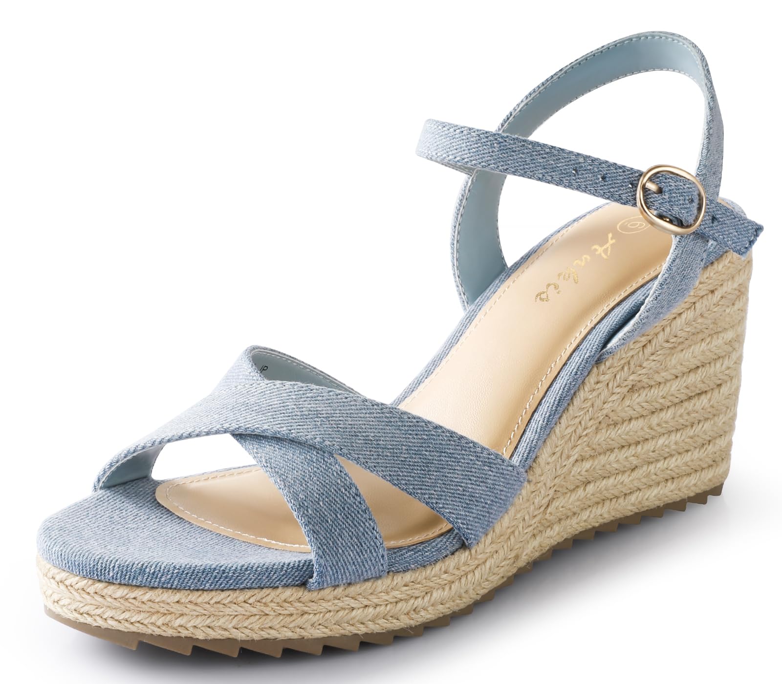 Ankis Wedge Sandals for Women, Espadrille Womens Wedge Sandals Comfortable Open 