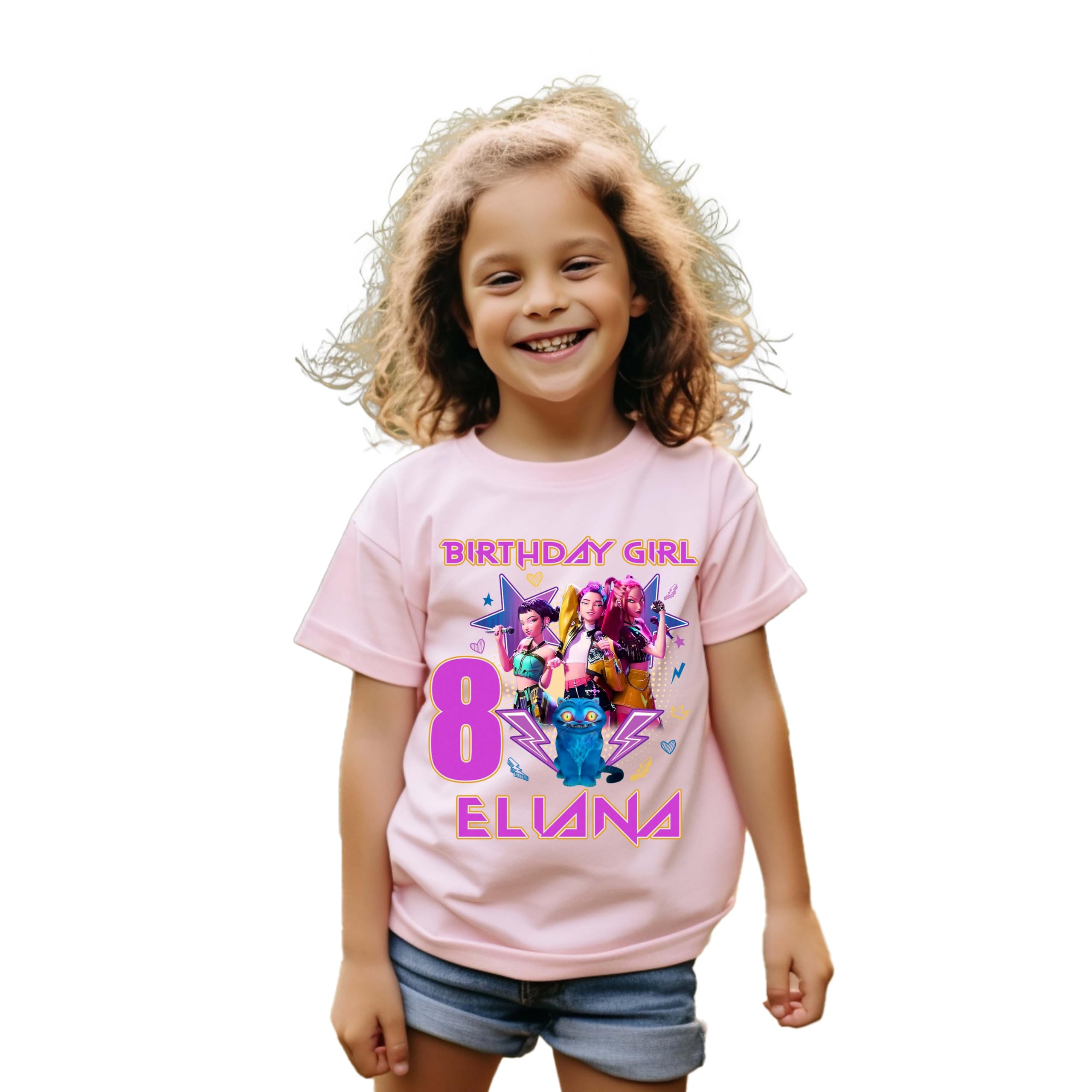 Custom Name k-pop Birthday T-Shirt for Kids Toddler | Family Matching Tees, Hand