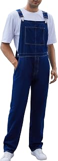 Yuanbang Overalls for Men Fashion Jumpsuits Work Bib Coveralls | Painters Overalls,Stretchy,Adjustable Straps,Camping,Farm Work,Fishing,Gardening,Painting,Music Festival