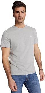 Tommy Hilfiger T-shirt à col rond en jersey stretch pour homme Gris, gris, XX-Large