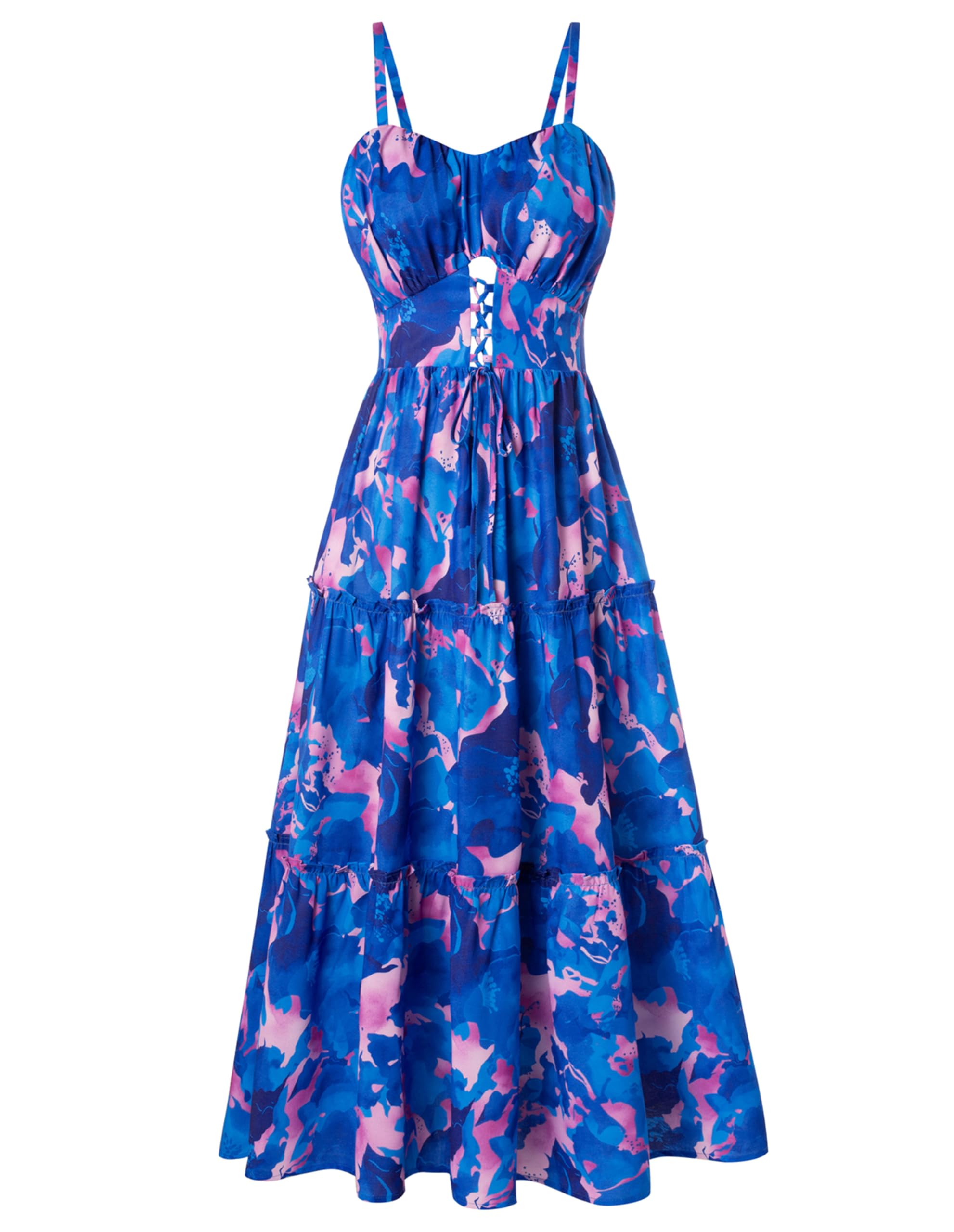GRACE KARIN 2026 Women's Spaghetti Floral Summer Boho Flowy Maxi Dress