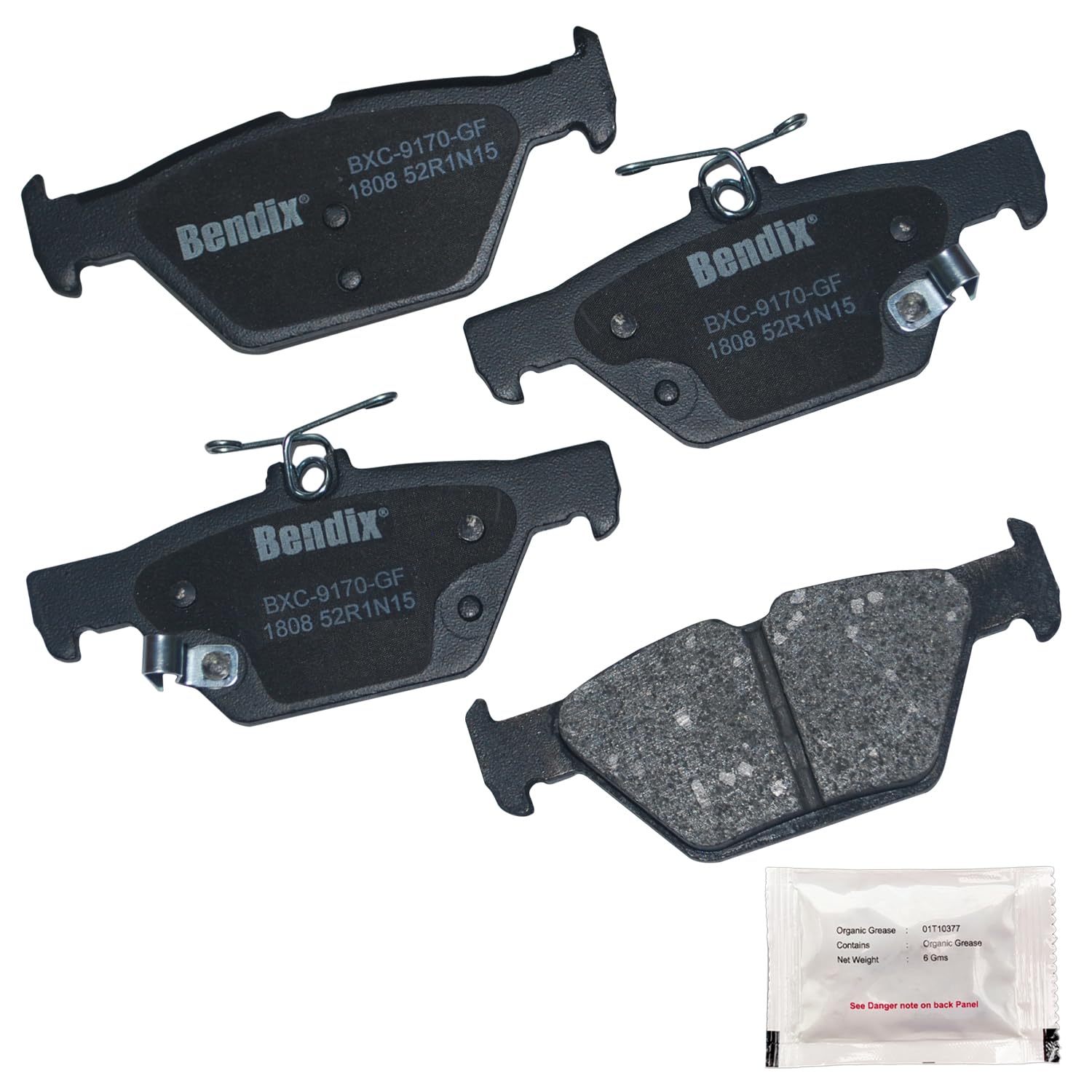 Bendix Priority1 CFC1808 Ceramic Rear Brake Pads for Subaru Ascent 2022-2019, Cr