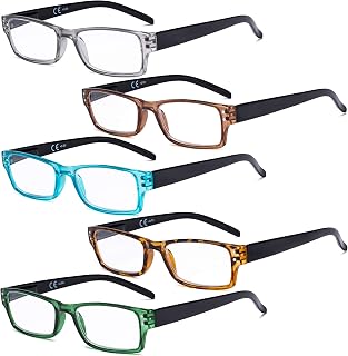 Eyekepper Reading Glasses 5 Pack Cute Readers for Women Men Reading +3.00